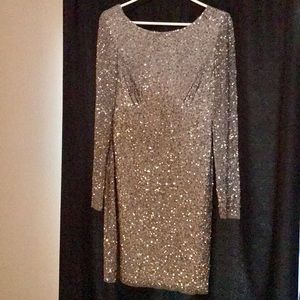 Silver sequin dress
